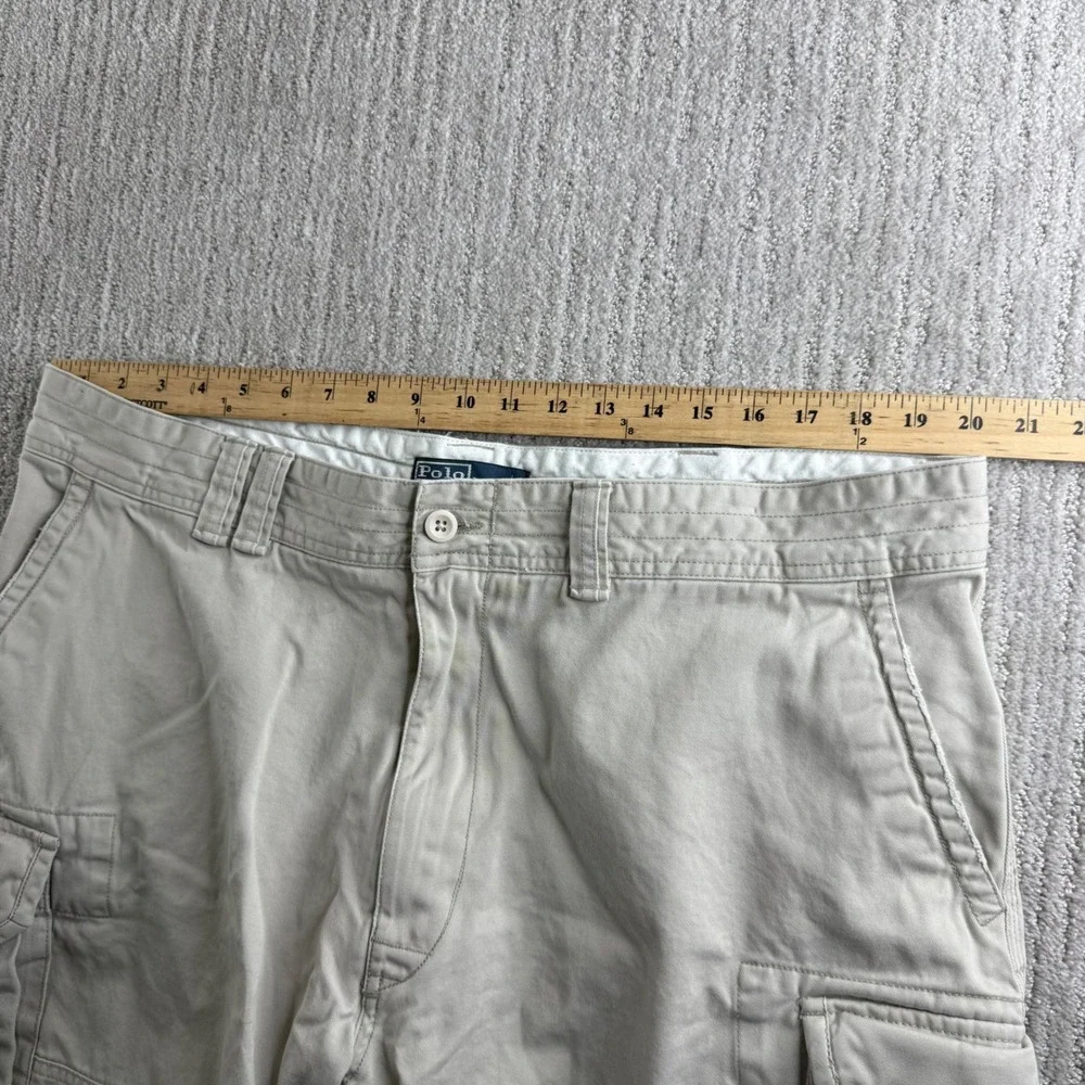 Polo Ralph Lauren Classic Polo Chino Cargo Shorts Mens Size 40 Tan Khaki